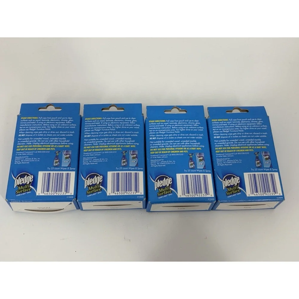 Pledge Multi Surface Clean Dust Wipes Lot of‎ 4 Boxes 12 Total Discontinued
